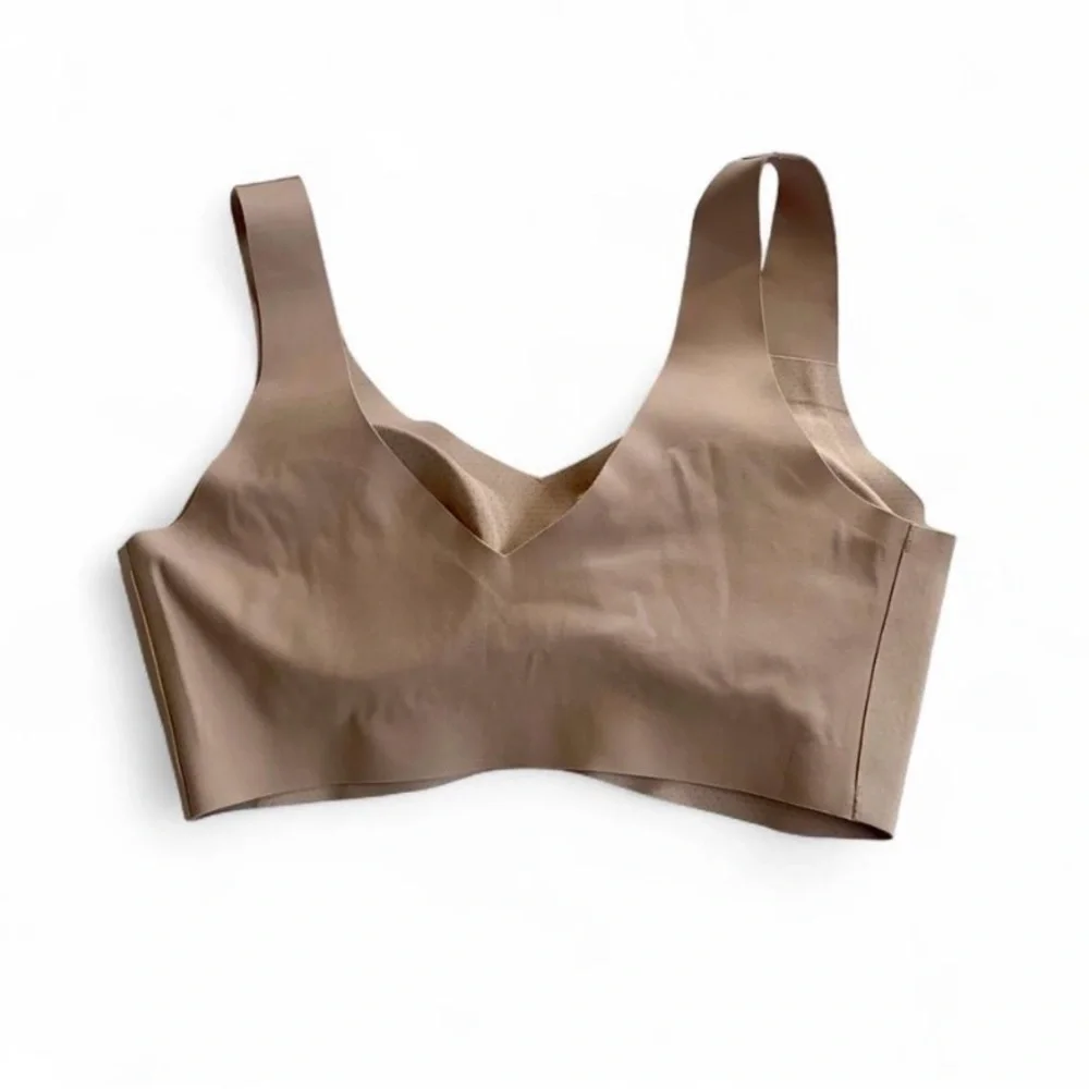 Honeylove V-Neck SoftForm tan  seamless bra size XS neutral wireless lingerie - Picture 2 of 6
